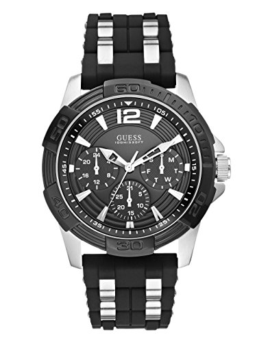 GUESS Men's Stainless Steel Casual Silicone Watch...