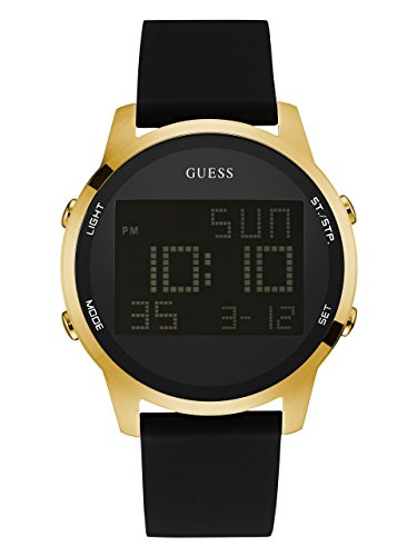 GUESS Men's Quartz Metal and Silicone Casual Watc...