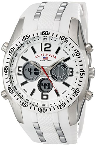 U.S. Polo Assn. Sport Men's US9282 Silver-Tone Wa...