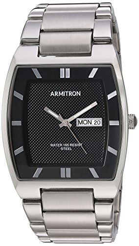 Armitron Men's 20/5211BKSV Day/Date Function Silv...