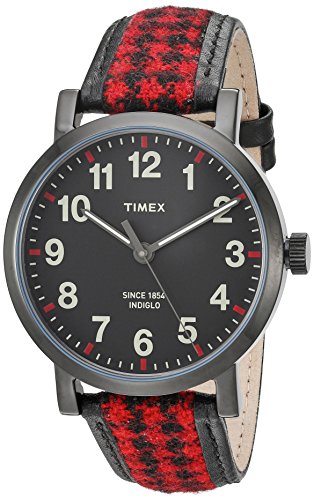 Timex Originals Houndstooth | Black/Red Strap w L...