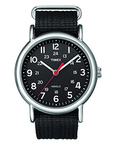 Timex Unisex T2N647 Weekender 38mm Black Nylon Sl...
