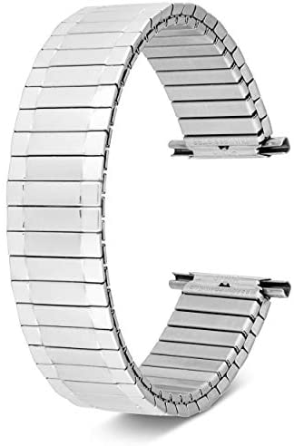 Men’s Stainless Steel Stretch Watch Band, Flex Ra...