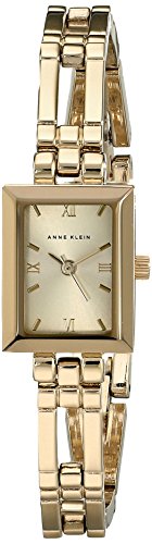 Anne Klein Womens 104898CHGB Rectangular Watch
