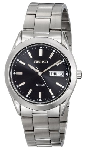 Seiko Men's SNE039 Stainless Steel Solar Watch