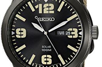 Seiko Men's SNE331 Sport Solar Black Stainless St...