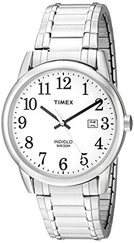 Timex Men's TW2P81300 Easy Reader Silver-Tone Sta...