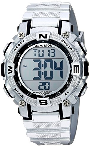 Armitron Sport Unisex 45/7099SIL Digital Chronogr...