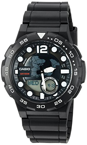 Casio Men's '3D Dial' Quartz Resin Watch, Color:B...