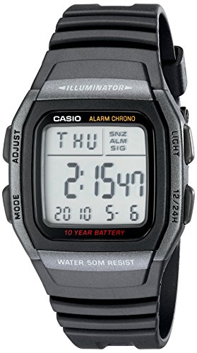 Casio Men's W96H-1BV Classic Sport Digital Black ...
