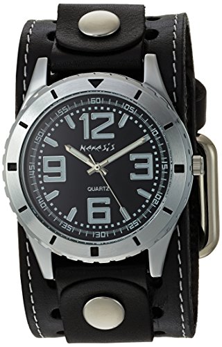Nemesis Men's STH096K Black Collection Stainless ...