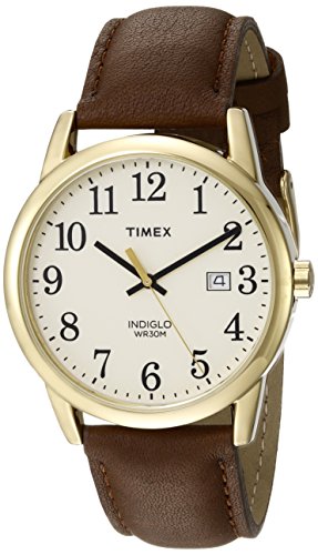 Timex Men's TW2P75800 Easy Reader Brown/Gold-Tone...