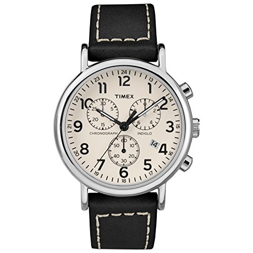 Timex Men's TW2R42800 Weekender Chrono Black/Crea...
