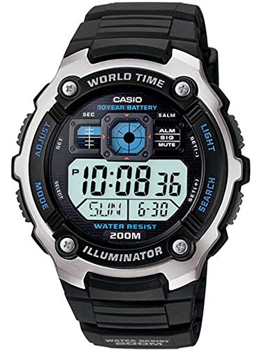 Casio AE-2000W-1AVCF Men's AE2000W-1AV Silver-Ton...