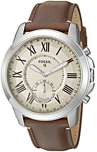 Fossil Q Men's Grant Stainless Steel and Leather ...