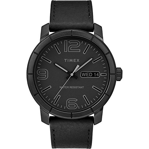 Timex Men's TW2R64300 Mod 44 Black Leather Strap ...