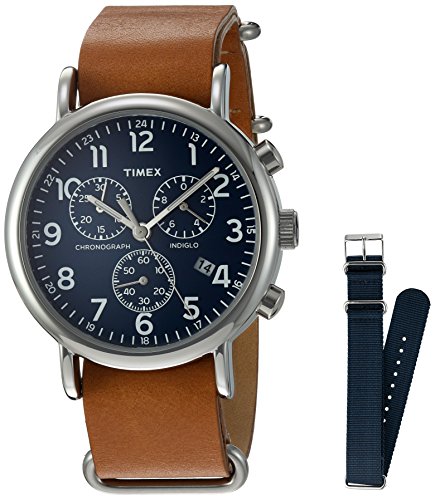 Timex TWG012800QM Unisex Weekender Chrono Tan Lea...