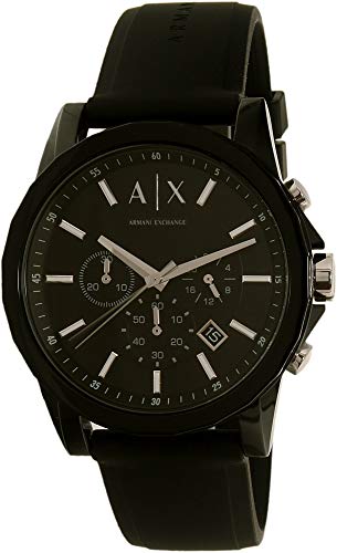 Armani Exchange Men's AX1326 Black Silicone Watch