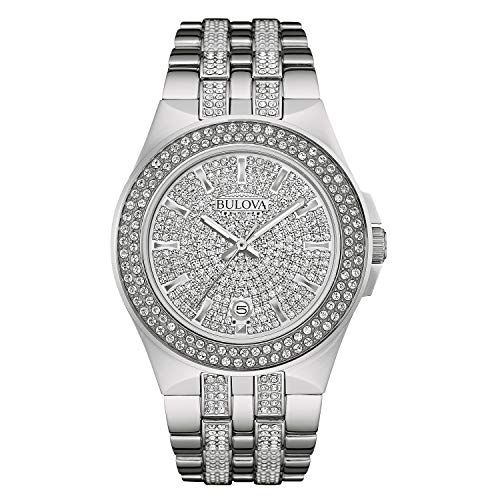 Bulova Men's 96B235 Swarovski Crystal Stainless S...