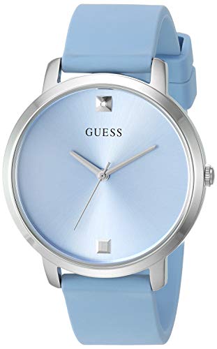 GUESS Comfortable Silver-Tone + Sky Blue Stain Re...