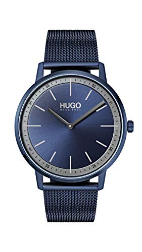 Hugo Men's #Exist - Ultra Slim Quartz Blue IP and...