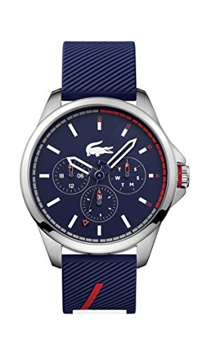 Lacoste Stainless Steel Quartz Watch with Rubber ...