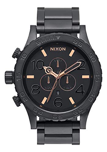 Nixon 51-30 Chrono Black/Rose Gold Men's Underwat...