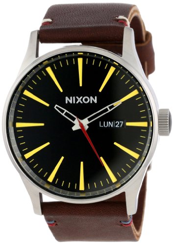Nixon Men's A105019 Sentry Leather Watch