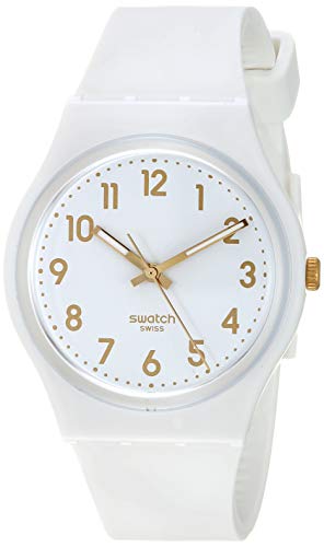 Swatch Classic Quartz Silicone Strap, White, 16 C...