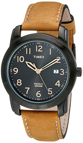 Timex Men's T2P133 Highland Street Tan Leather St...