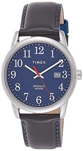Timex Men's TW2R62400 Easy Reader 38mm Gray/Blue ...