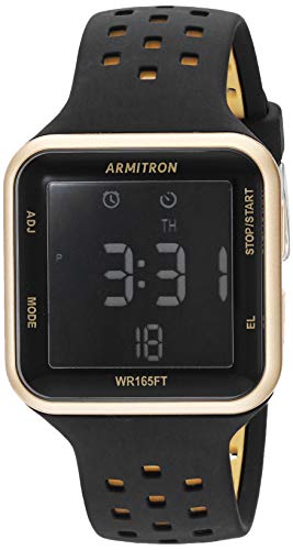 Armitron Sport Unisex Gold-Tone Accented Digital ...