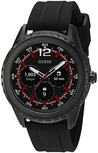 GUESS Stainless Steel Touchscreen Watch with Sili...