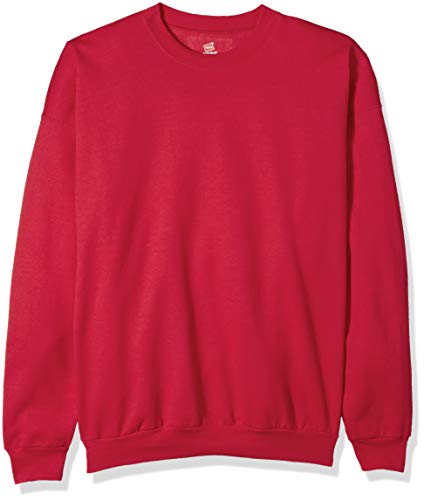 Hanes Men's Ecosmart Fleece Sweatshirt, Deep Red,...