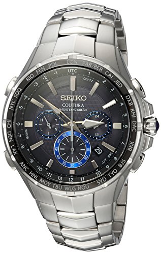 Seiko Men's COUTURA Japanese-Quartz Watch with St...