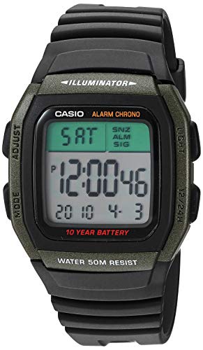Casio Men's Classic Quartz Resin Strap, Black, 21...