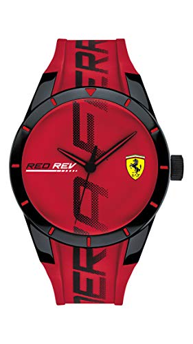 Ferrari Men's RedRev Quartz Plastic and Silicone ...