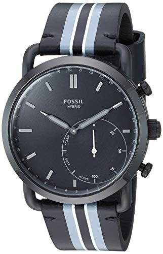 Fossil Men's Stainless Steel Hybrid Watch with Le...