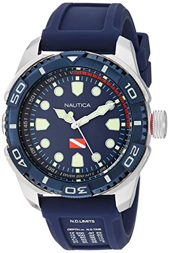 Nautica Men's NAPTDS902 Tarpoon Dive Blue/Silver ...