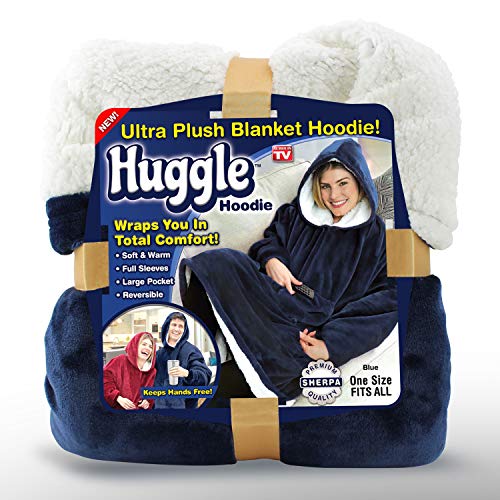 Ontel Huggle Hoodie - Hooded Robe Sweatshirt, Blu...