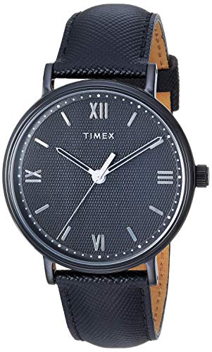 Timex Men's TW2T34900 Southview 41mm Blackout Lea...