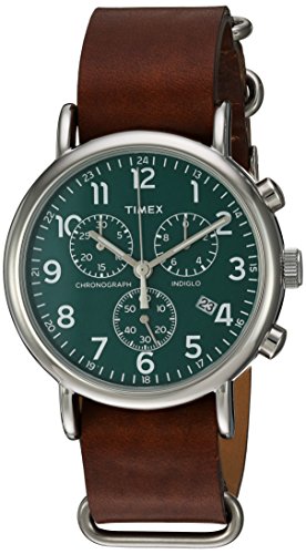 Timex Unisex TW2P97400 Weekender Chrono Brown Lea...
