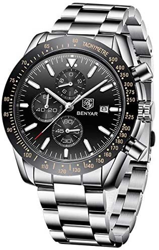 BENYAR Chronograph Mens Watch Quartz Movement 30M...