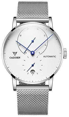 Cadisen Men's Automatic Watch Minimalist Mesh Str...