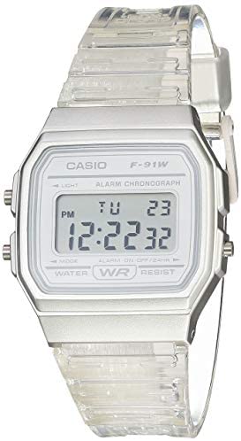 Casio Quartz Watch with Resin Strap, Clear, 20 (M...