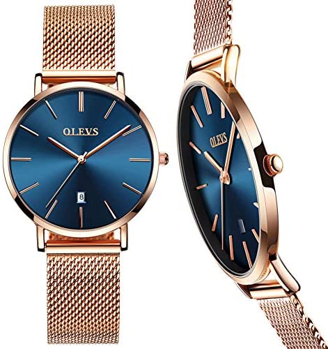 6.5mm Ultra Thin Watches for Women Waterproof,Ros...