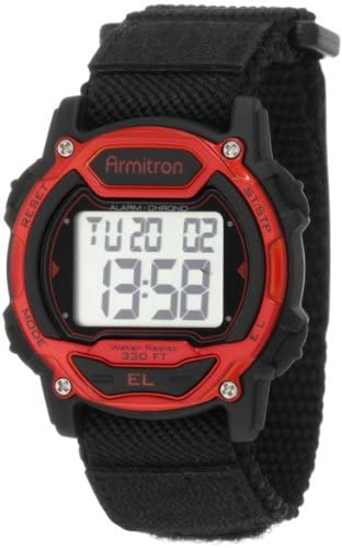 Armitron Sport Unisex 457004RED Silver-Tone and R...