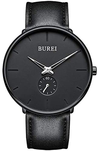 BUREI Men's Fashion Minimalist Wrist Quartz Watch...