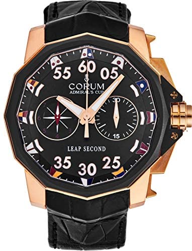 Corum Admiral's Cup Mens 18K Rose Gold Leap Secon...