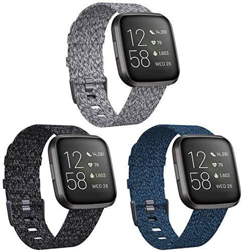 KIMILAR 3-Pack Bands Compatible with Fitbit Versa...